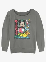 Disney Mickey Mouse & Friends Vintage Shapes Womens Slouchy Sweatshirt