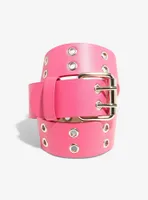 Hot Pink Double Grommet Belt
