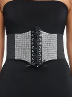 Bling Lace-Up Corset Belt