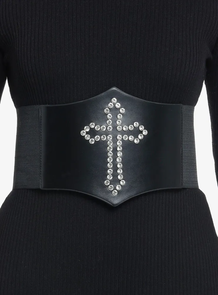 Cross Studded Corset Belt