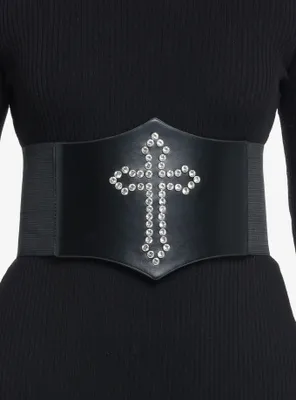 Cross Studded Corset Belt