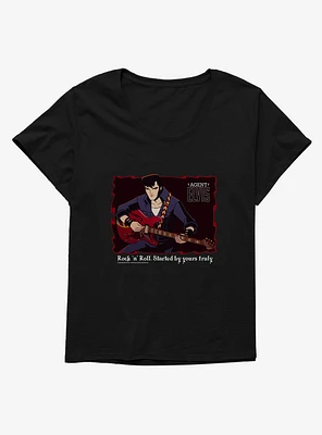 Agent Elvis Guitar Girls T-Shirt Plus