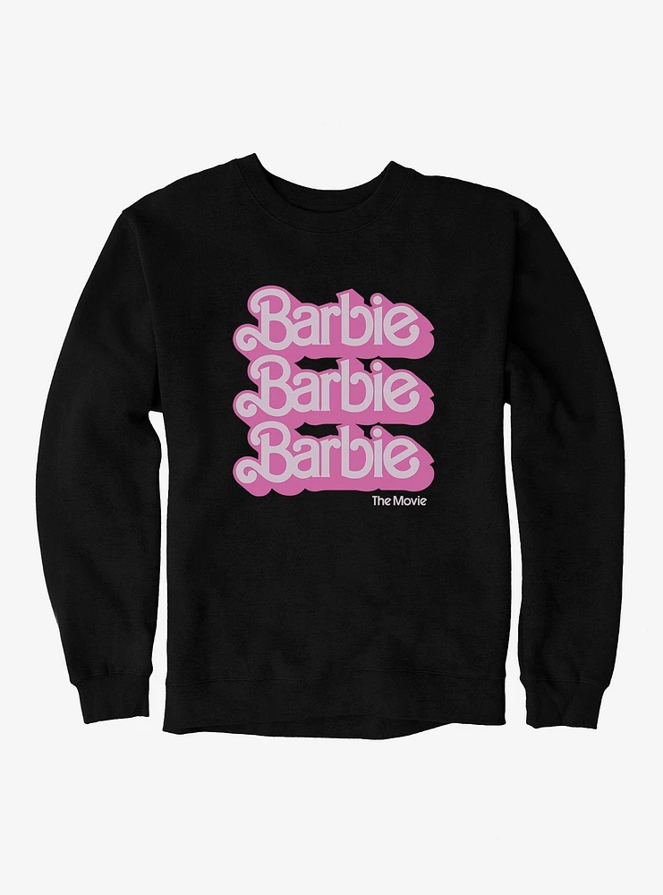 Barbie The Movie Logo Stack Sweatshirt