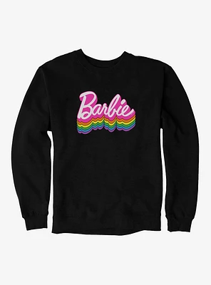 Barbie Ranbow Logo Stack Sweatshirt