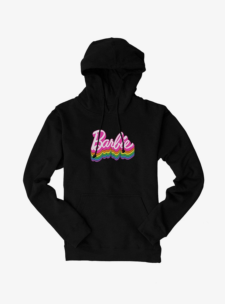 Barbie Ranbow Logo Stack Hoodie