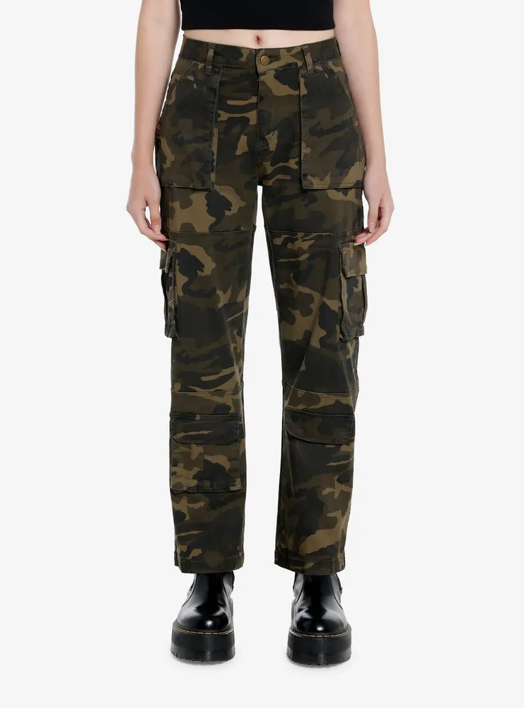 Hot Topic Social Collision Camouflage Wide Leg Pants
