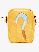 Disney Moana Maui Glow In The Dark Fish Hook And Pose Orange Crossbody Bag