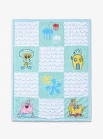 SpongeBob SquarePants Bikini Bottom Chibi Quilted Baby Blanket - BoxLunch Exclusive