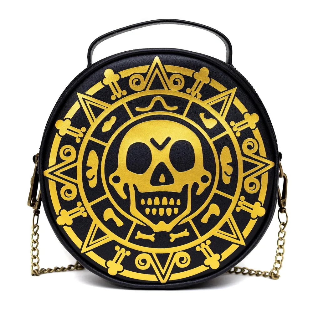 Disney Pirates Of The Caribbean Dead Men Tell No Tales Aztec Coin Crossbody Bag