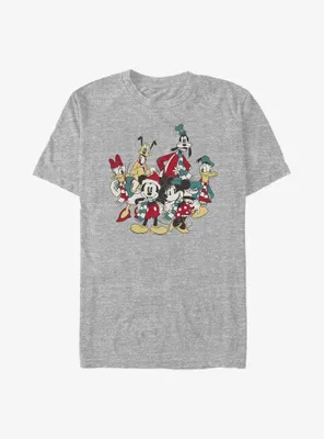 Disney Mickey Mouse Holiday Group Big & Tall T-Shirt