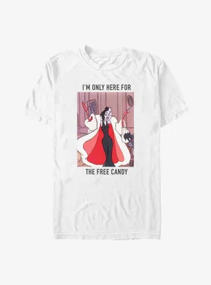 Disney 101 Dalmatians Cruella De Vil Only Here For Free Candy Big & Tall T-Shirt