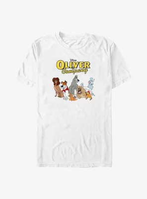 Disney Oliver & Company Retro Group Shot Big Tall T-Shirt