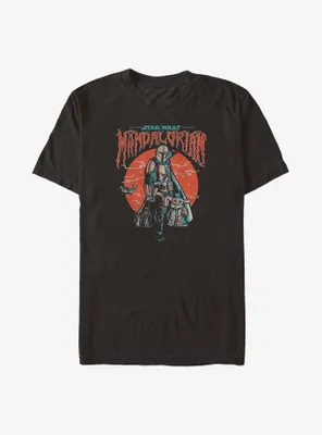 Star Wars The Mandalorian Grunge Warrior Big & Tall T-Shirt