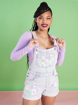Her Universe Disney Mickey Mouse And Friends Pastel Denim Shortalls