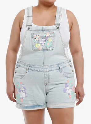 Her Universe Disney Mickey Mouse And Friends Pastel Denim Shortalls Plus