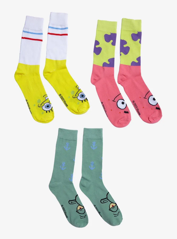 SpongeBob SquarePants Juniors' Ankle Sock - 3-Pack