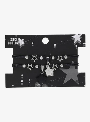 Social Collision® Dark Star Beads Best Friend Cord Bracelet Set