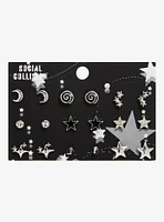 Social Collision® Star Moon Spike Earring Set