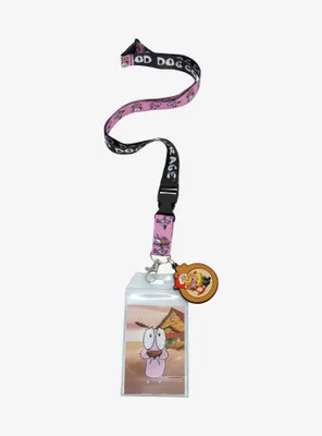 Courage the Cowardly Dog Allover Print Lanyard - BoxLunch Exclusive