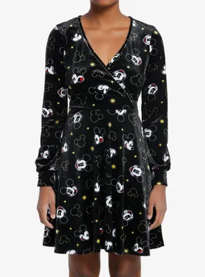 Disney Mickey Mouse Icons Velvet Dress