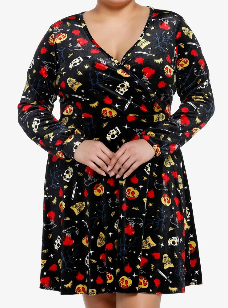 Disney Snow White And The Seven Dwarfs Evil Queen Icons Velvet Dress Plus