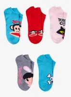 Paul Frank Characters No-Show Socks 5 Pair