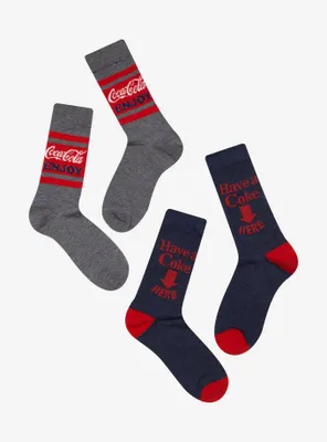 Coca-Cola Logo Crew Socks 2 Pair