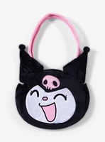 Kuromi Face Plush Tote Bag