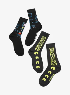 Pac-Man Retro Crew Socks 2 Pair