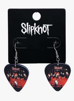 Slipknot Group Photo Guitar Pick Drop Earrings