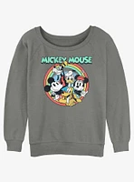 Disney Mickey Mouse & Friends Pose Girls Slouchy Sweatshirt