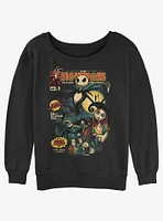 Disney Nightmare Before Christmas Comic Cover Girls Slouchy Sweatshirt