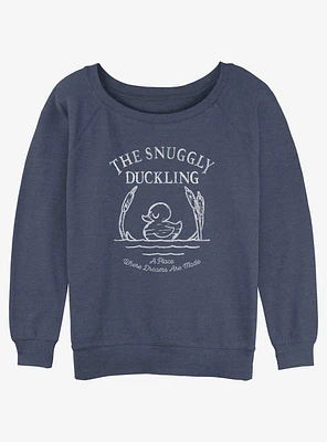Disney Tangled Snuggly Duckling Girls Slouchy Sweatshirt