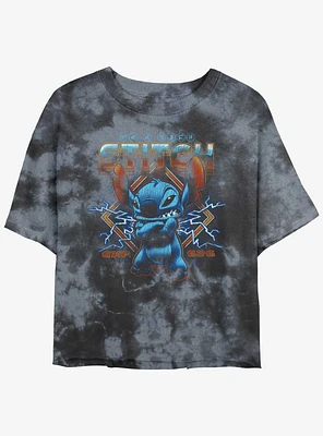 Disney Lilo & Stitch Rock Girls Tie-Dye Crop T-Shirt
