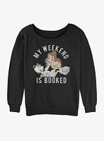 Disney Beauty And The Beast Weekend Booked Girls Slouchy Sweatshirt