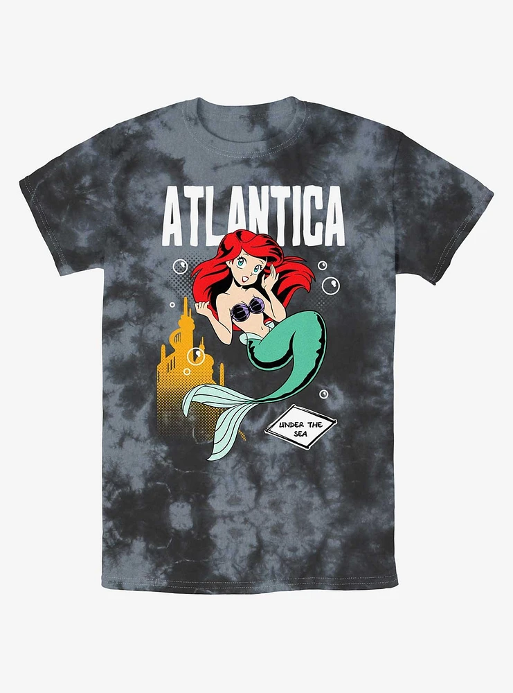 Disney The Little Mermaid Anime Ariel Atlantica Tie-Dye T-Shirt