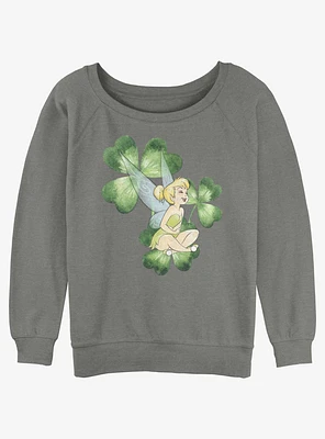 Disney Tinker Bell Clover Girls Slouchy Sweatshirt