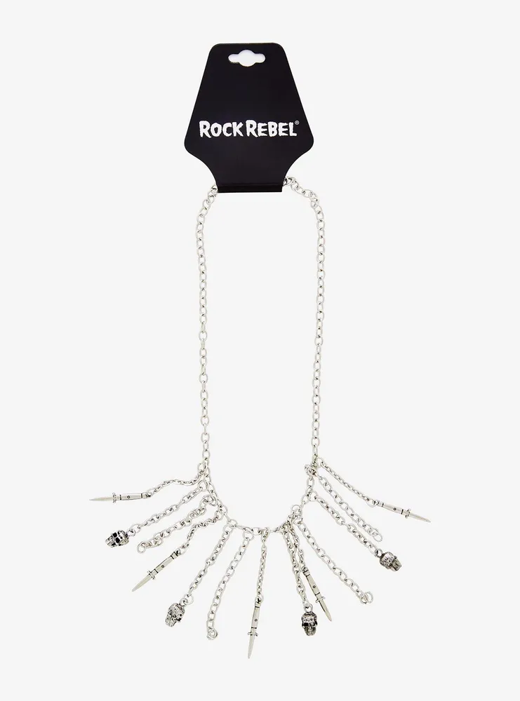 Rock Rebel Skull & Dagger Chan Necklace