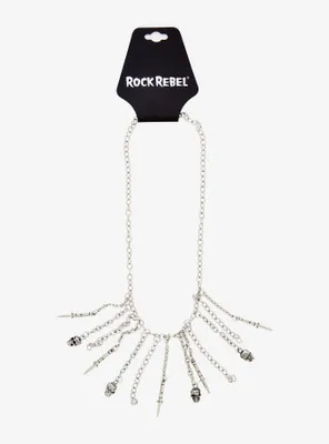 Rock Rebel Skull & Dagger Chan Necklace