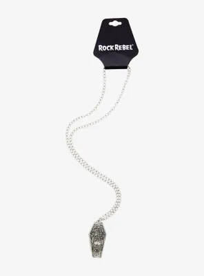 Rock Rebel Till Death Coffin Locket Necklace