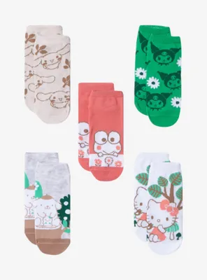 Hello Kitty And Friends Nature No-Show Socks 5 Pair