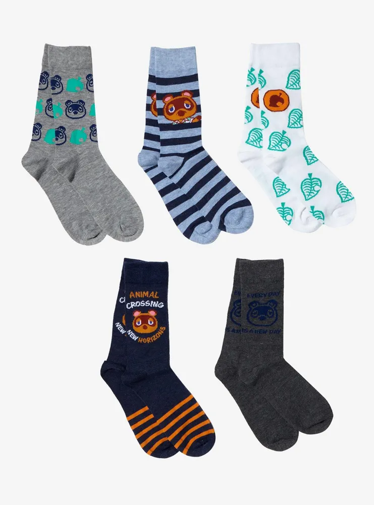 Animal Crossing: New Horizons Tom Nook Crew Socks 5 Pair