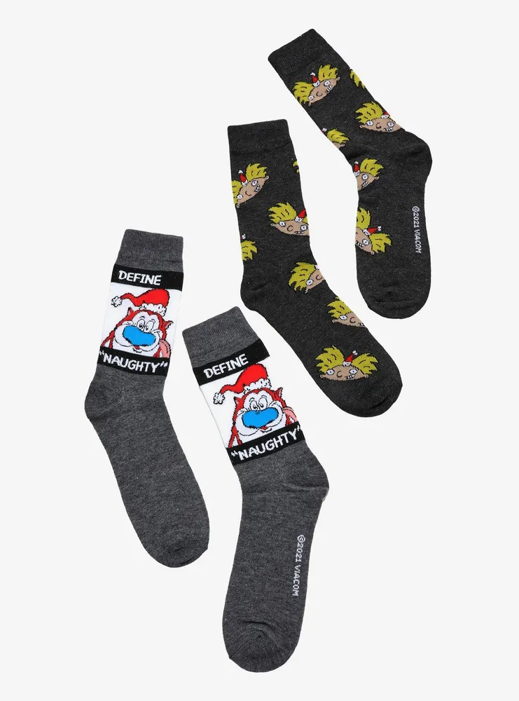 Nickelodeon Holiday Characters Crew Socks 2 Pair