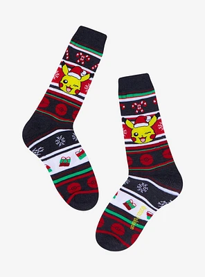 Pokemon Pikachu Fair Isle Crew Socks