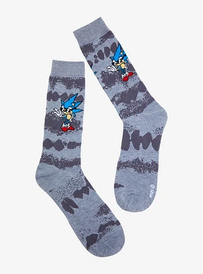 Sonic The Hedgehog Sunglasses Tie-Dye Crew Socks