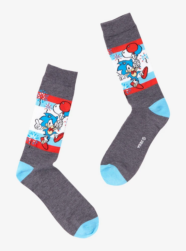 Sonic The Hedgehog Balloons Crew Socks