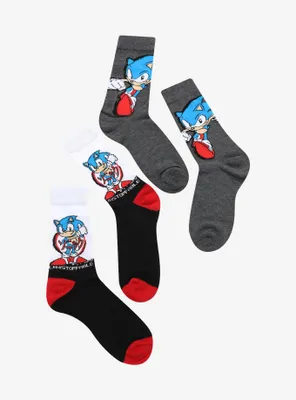 Sonic The Hedgehog Unstoppable Crew Socks 2 Pair