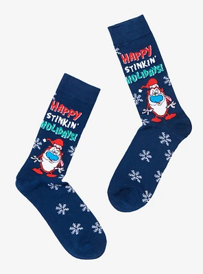 The Ren & Stimpy Show Holiday Crew Socks