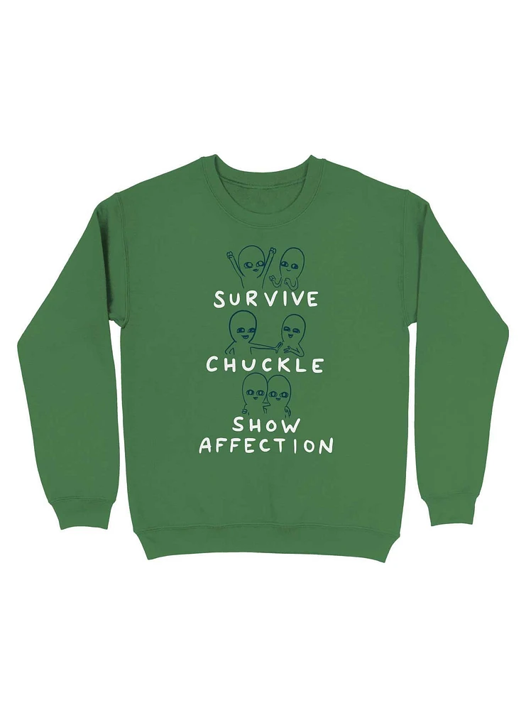 Strange Planet Survive Chuckle Show Affection Characters Sweatshirt