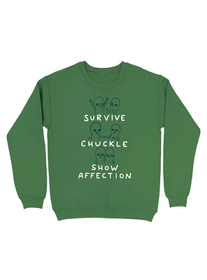 Strange Planet Survive Chuckle Show Affection Characters Sweatshirt